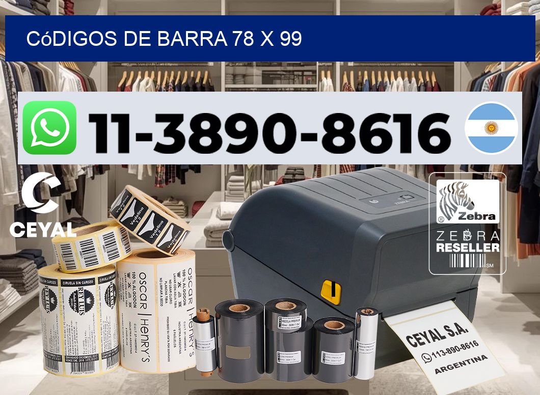 códigos de barra 78 x 99