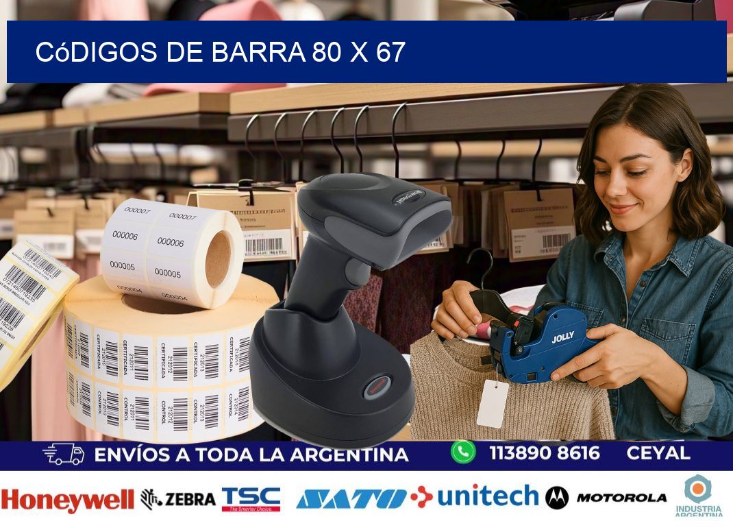 códigos de barra 80 x 67