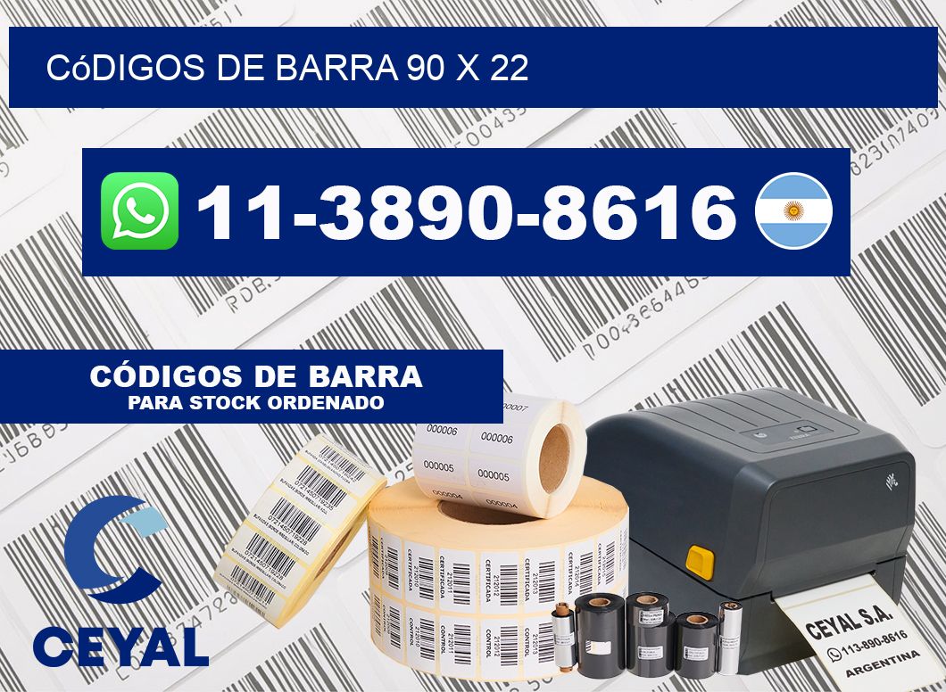 códigos de barra 90 x 22