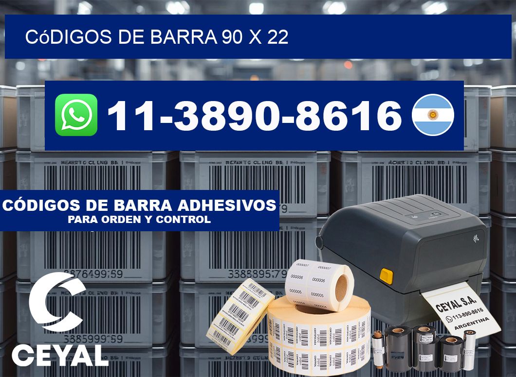 códigos de barra 90 x 22