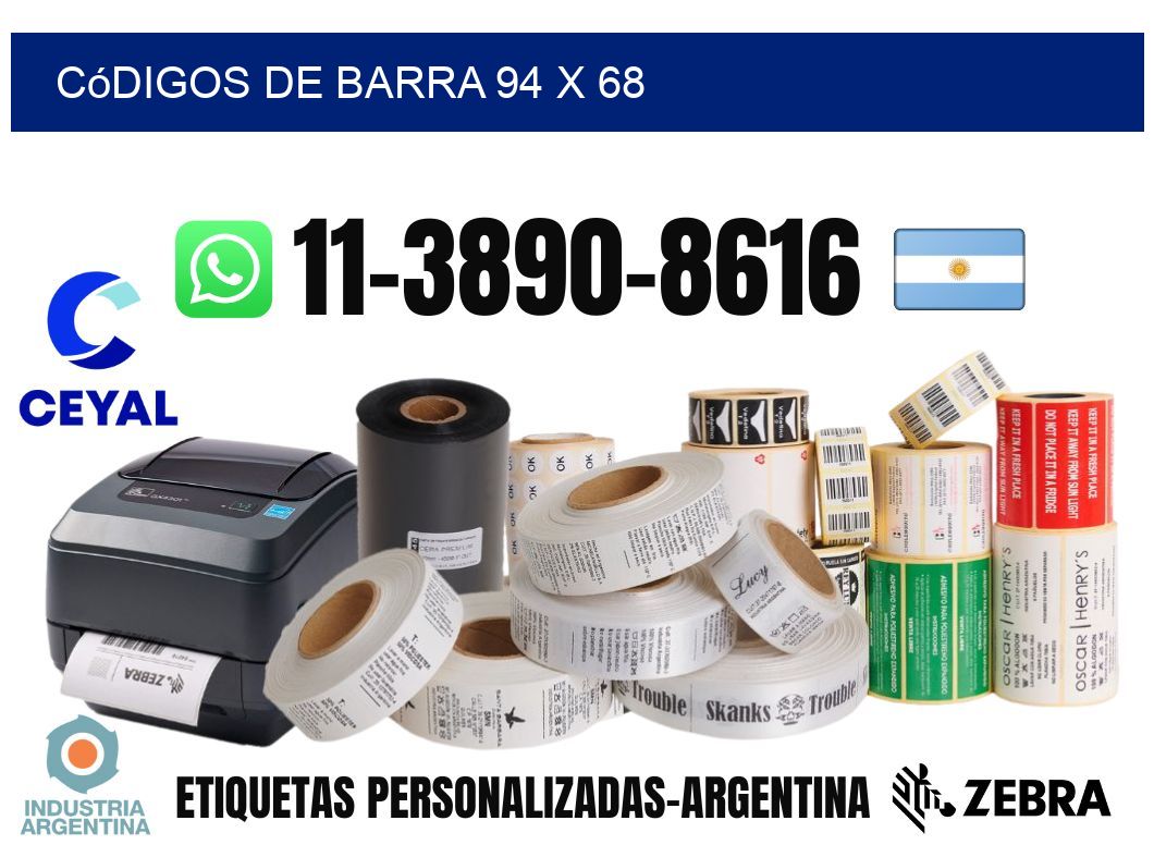 códigos de barra 94 x 68