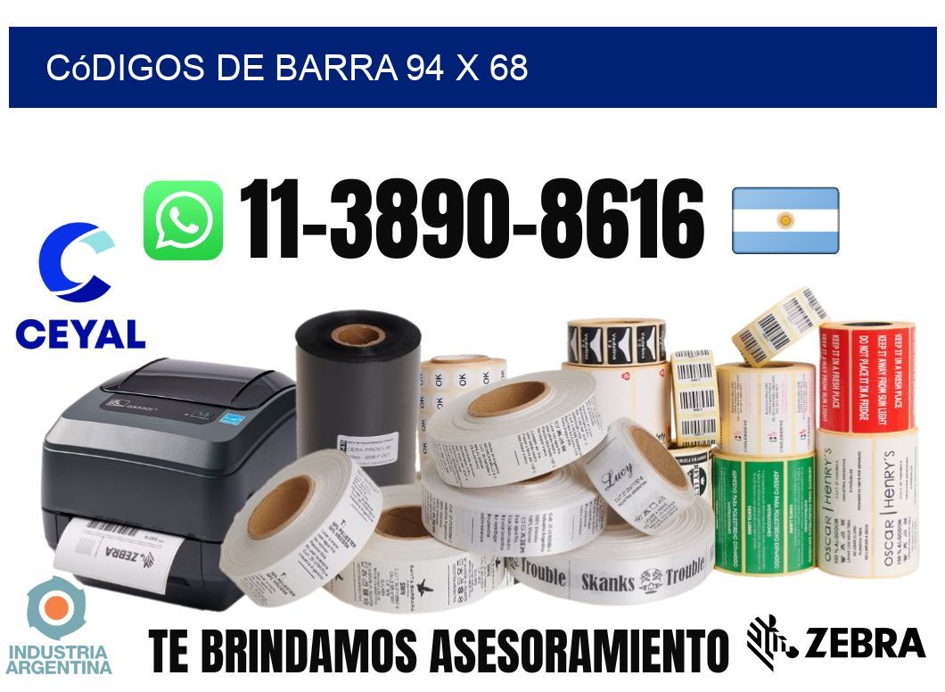 códigos de barra 94 x 68