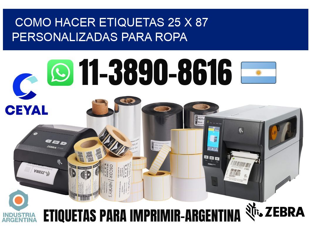 como hacer etiquetas 25 x 87 personalizadas para ropa