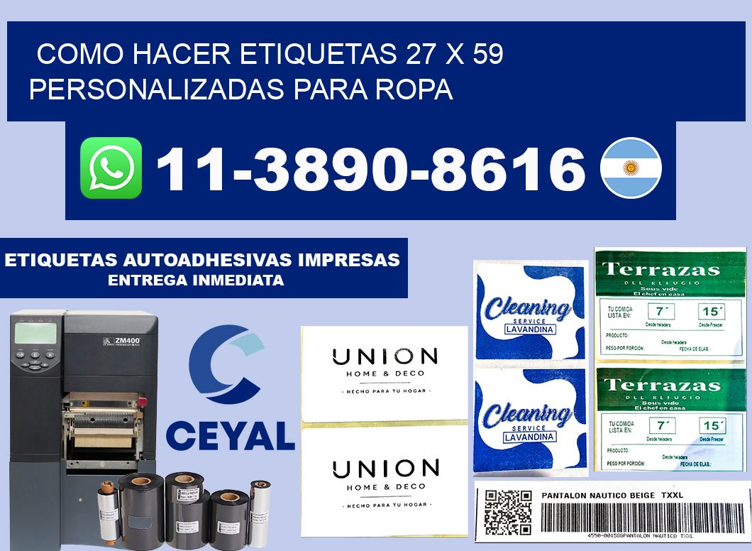 como hacer etiquetas 27 x 59 personalizadas para ropa