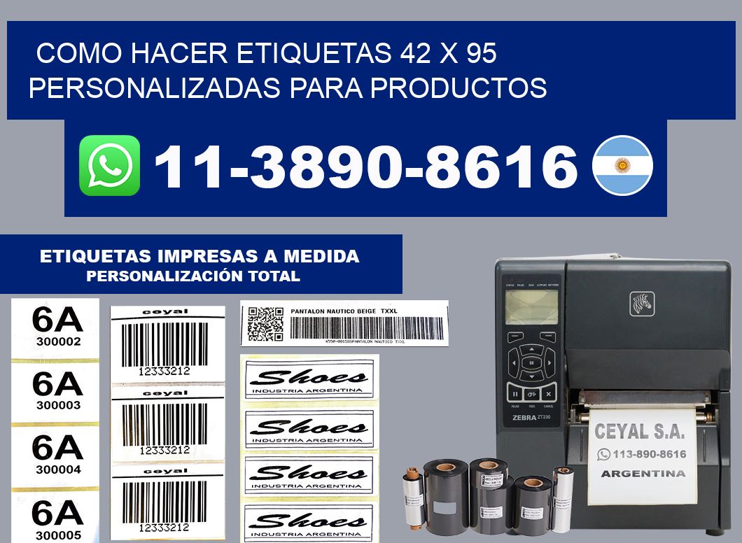 como hacer etiquetas 42 x 95 personalizadas para productos