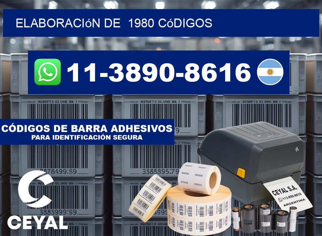 elaboración de  1980 códigos