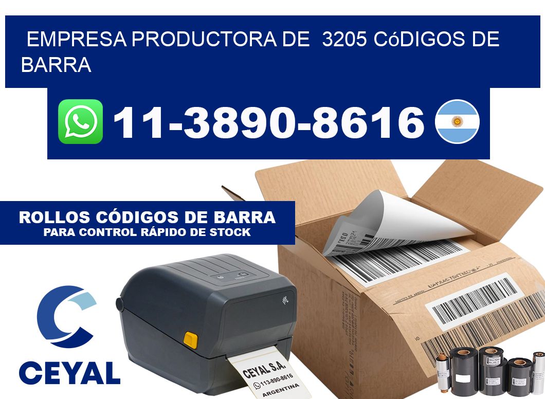 empresa productora de  3205 códigos de barra