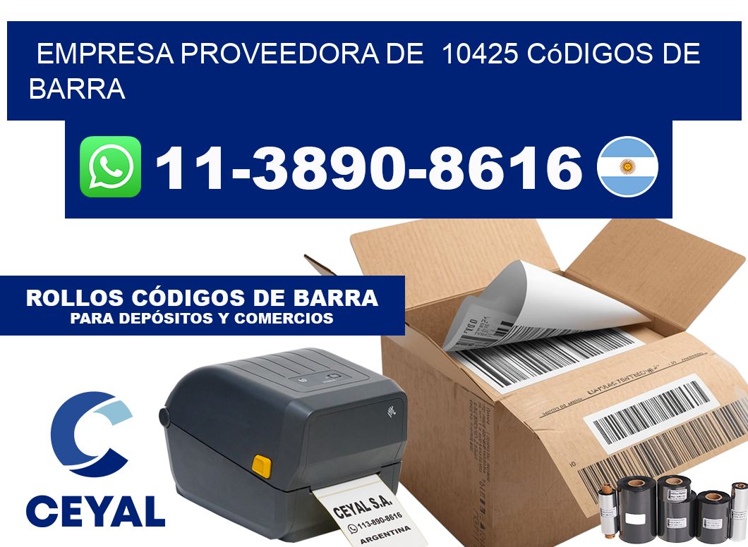 empresa proveedora de  10425 códigos de barra