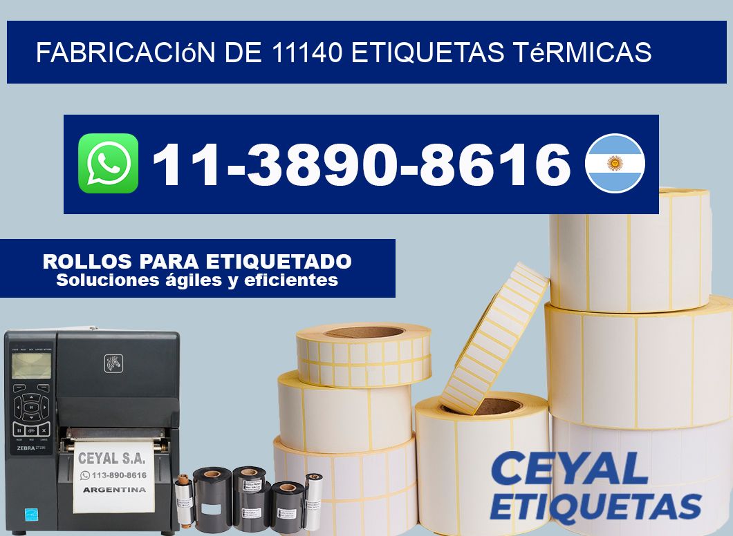 fabricación de 11140 etiquetas térmicas