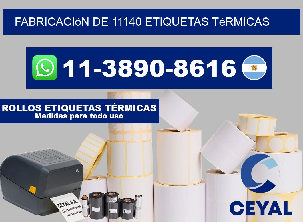 fabricación de 11140 etiquetas térmicas