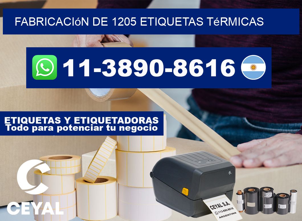 fabricación de 1205 etiquetas térmicas