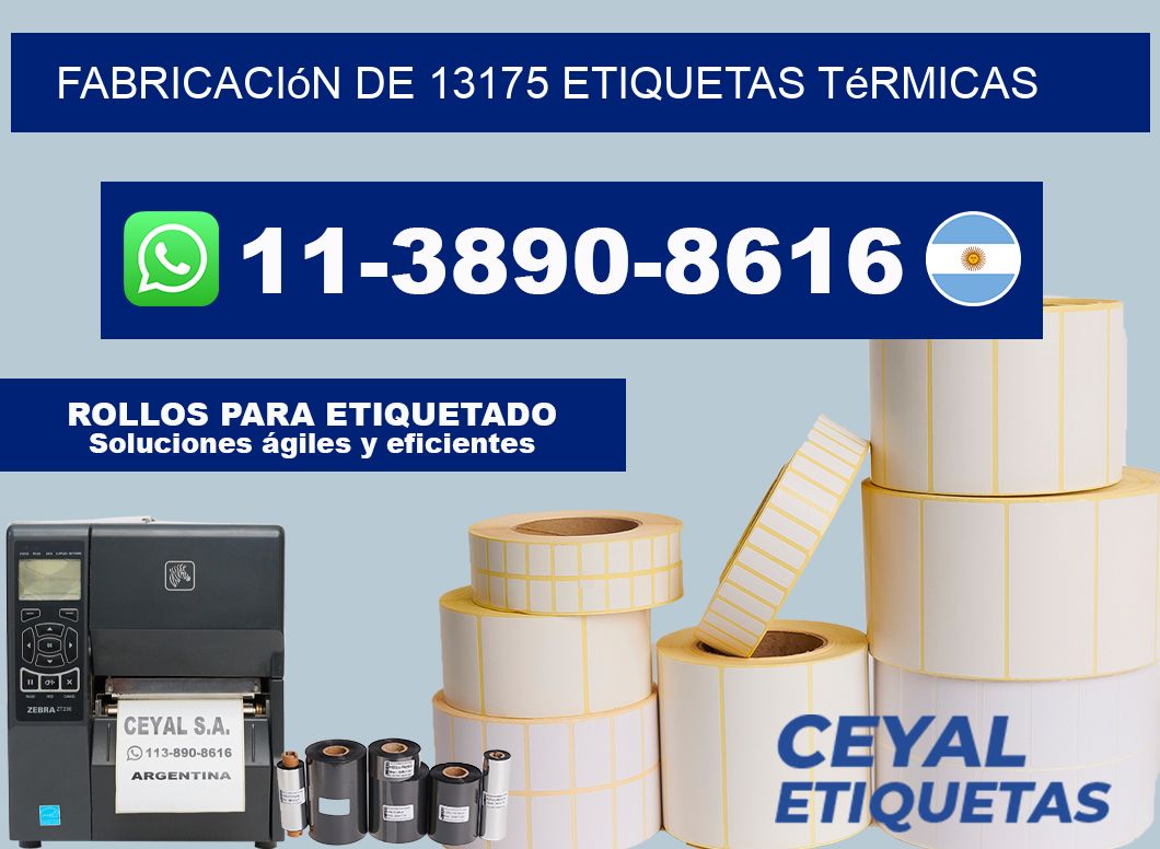 fabricación de 13175 etiquetas térmicas