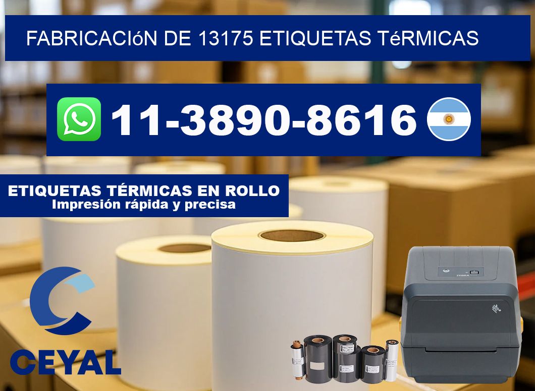 fabricación de 13175 etiquetas térmicas