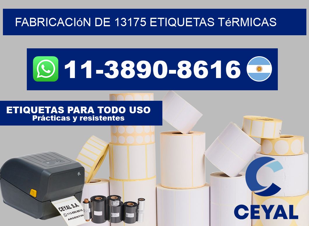 fabricación de 13175 etiquetas térmicas