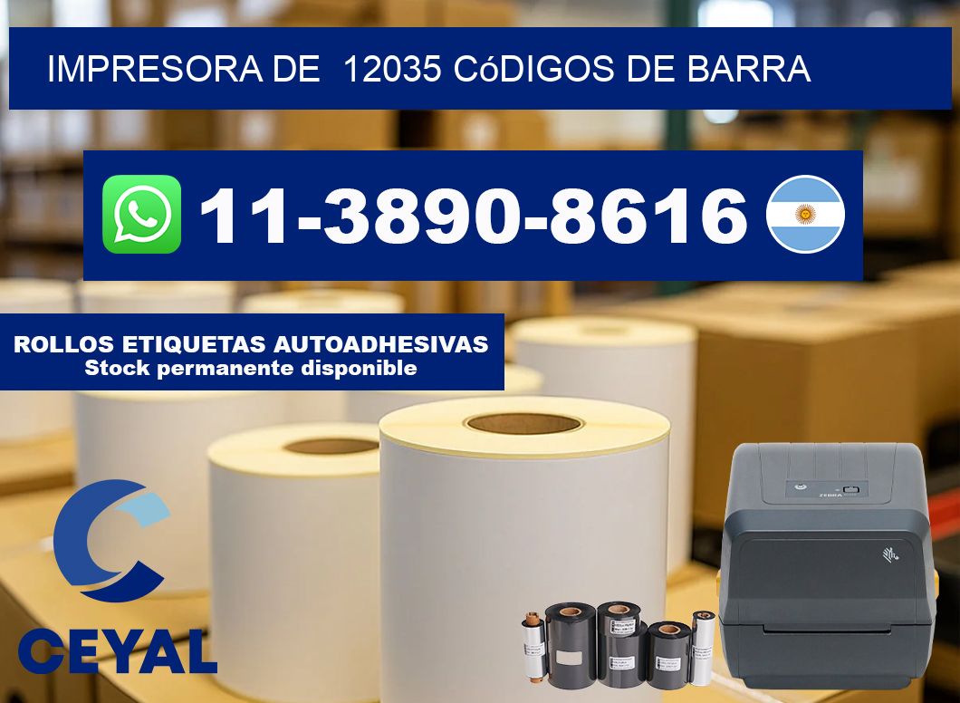 impresora de 12035 códigos de barra