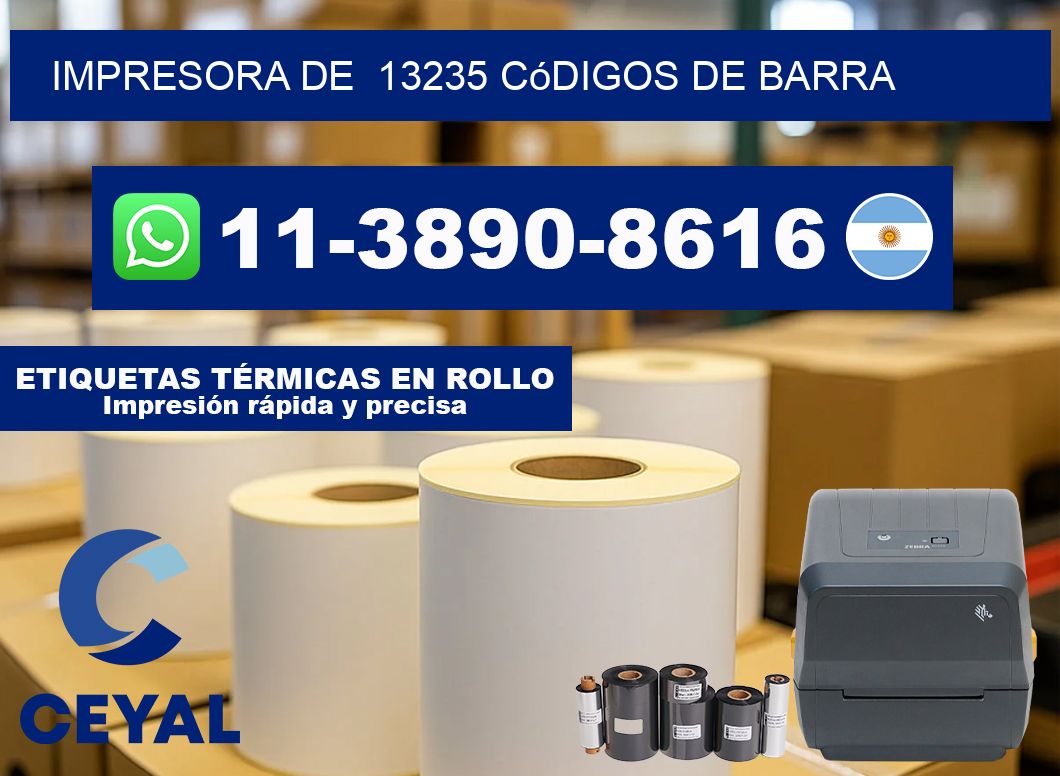 impresora de  13235 códigos de barra