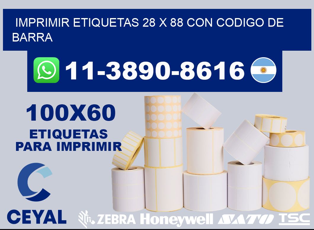 imprimir etiquetas 28 x 88 con codigo de barra