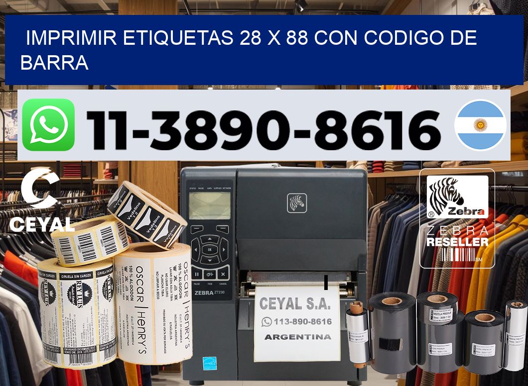 imprimir etiquetas 28 x 88 con codigo de barra