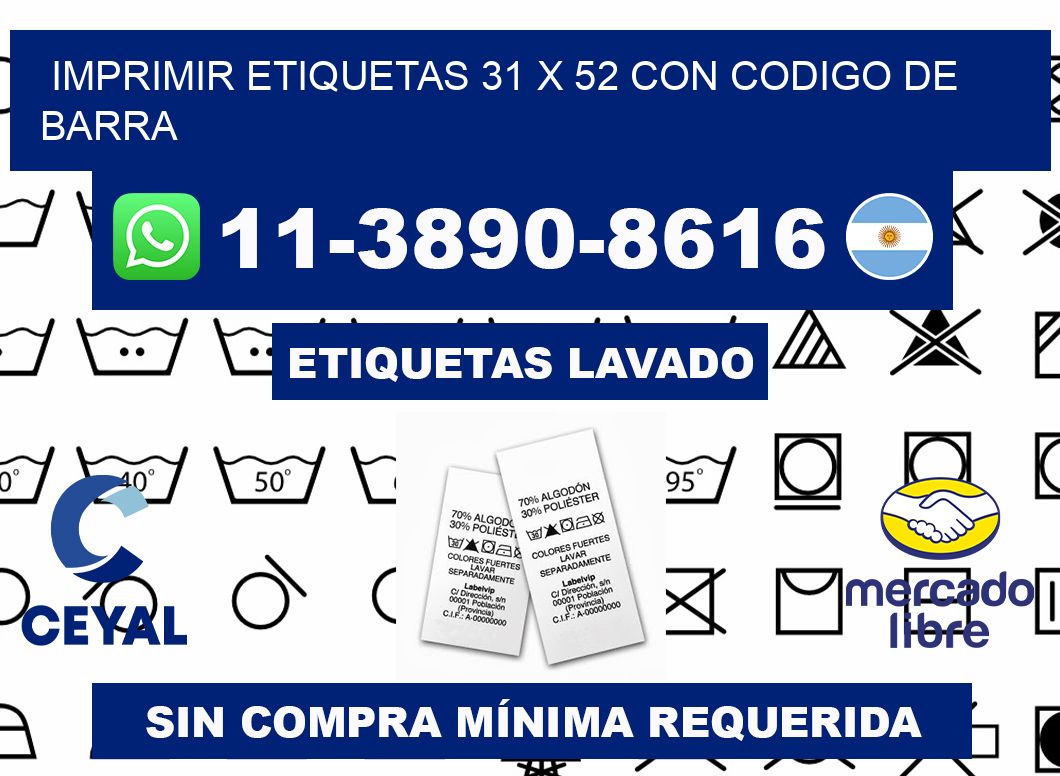 imprimir etiquetas 31 x 52 con codigo de barra