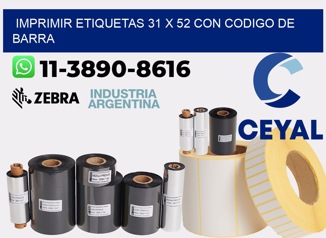 imprimir etiquetas 31 x 52 con codigo de barra