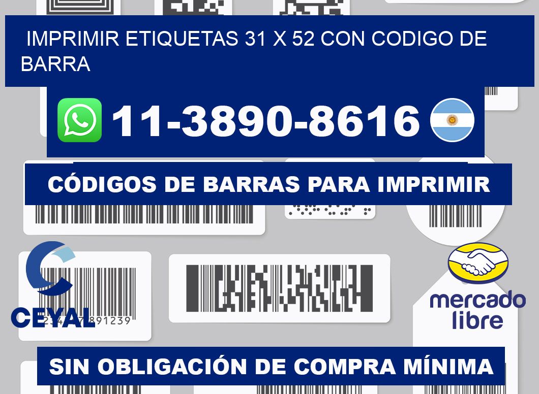 imprimir etiquetas 31 x 52 con codigo de barra