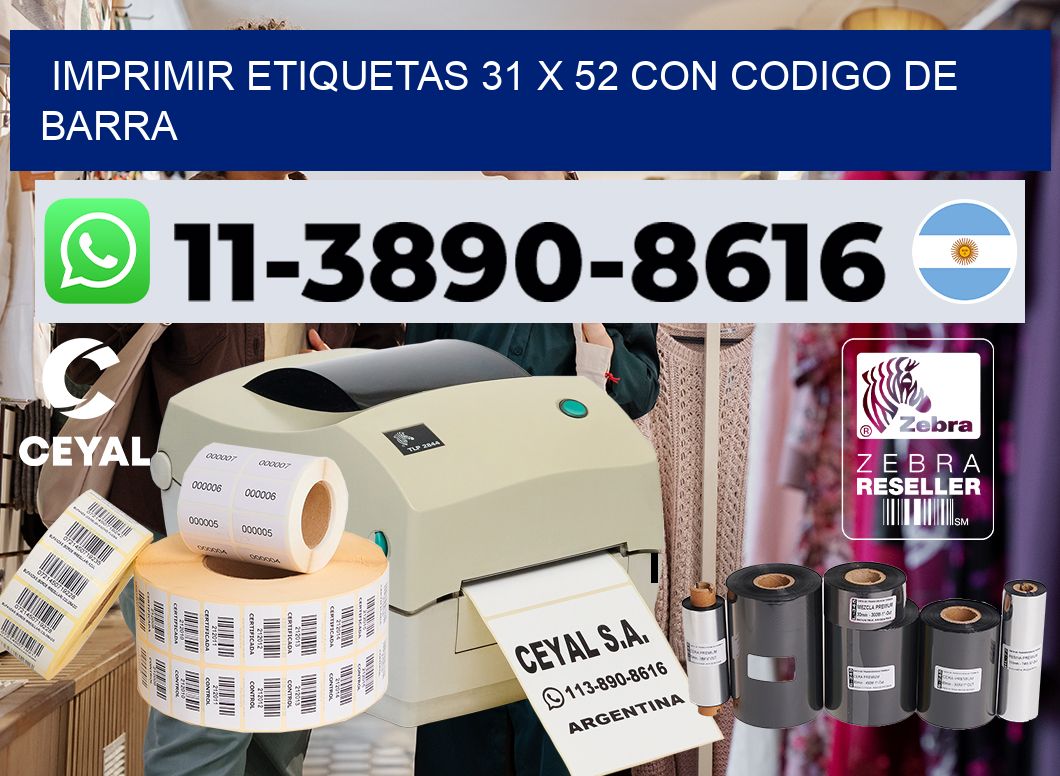imprimir etiquetas 31 x 52 con codigo de barra