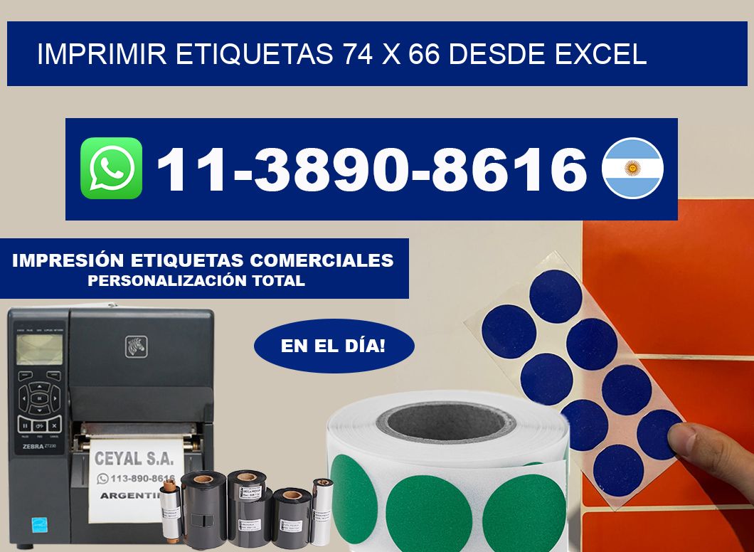 imprimir etiquetas 74 x 66 desde excel