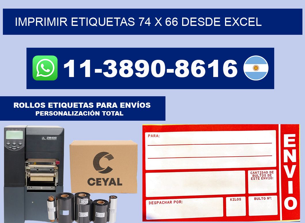 imprimir etiquetas 74 x 66 desde excel