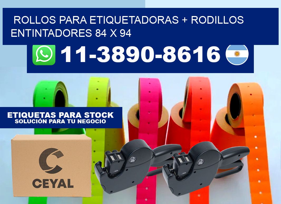 rollos para etiquetadoras + rodillos entintadores 84 x 94