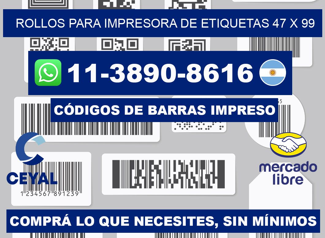 rollos para impresora de etiquetas 47 x 99