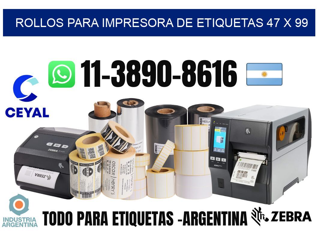 rollos para impresora de etiquetas 47 x 99
