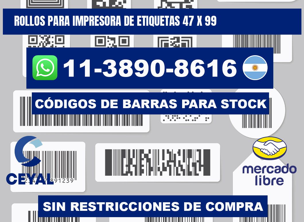 rollos para impresora de etiquetas 47 x 99