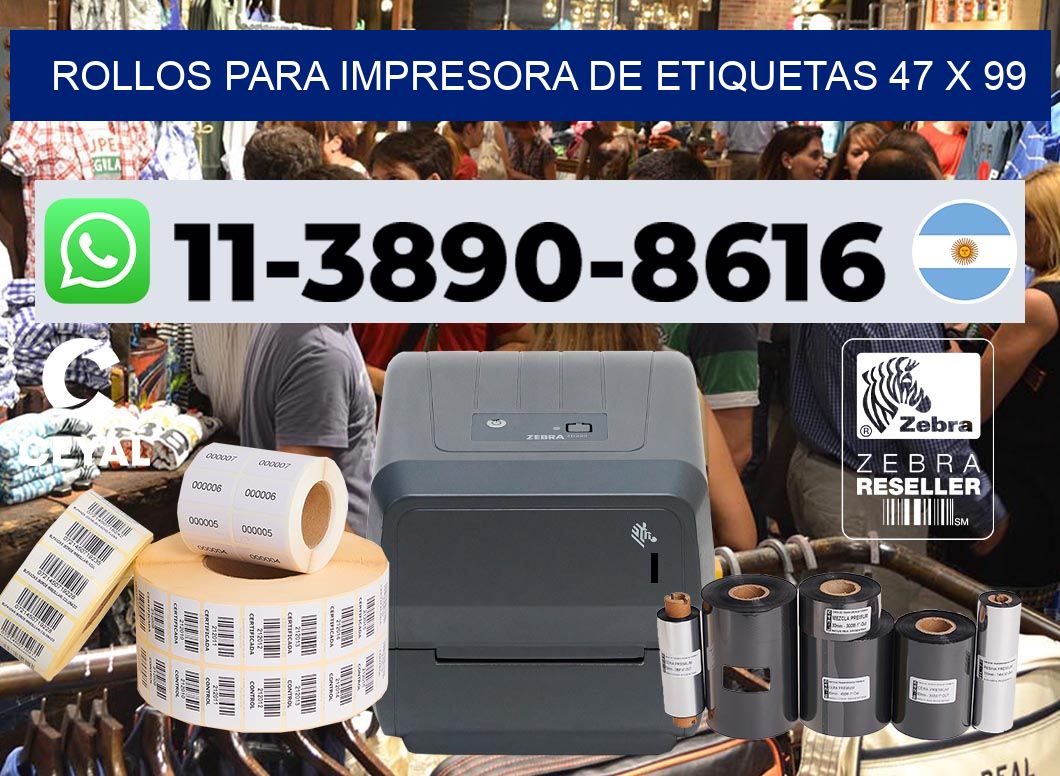 rollos para impresora de etiquetas 47 x 99