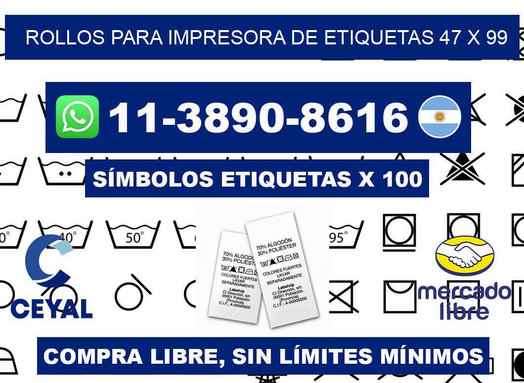 rollos para impresora de etiquetas 47 x 99