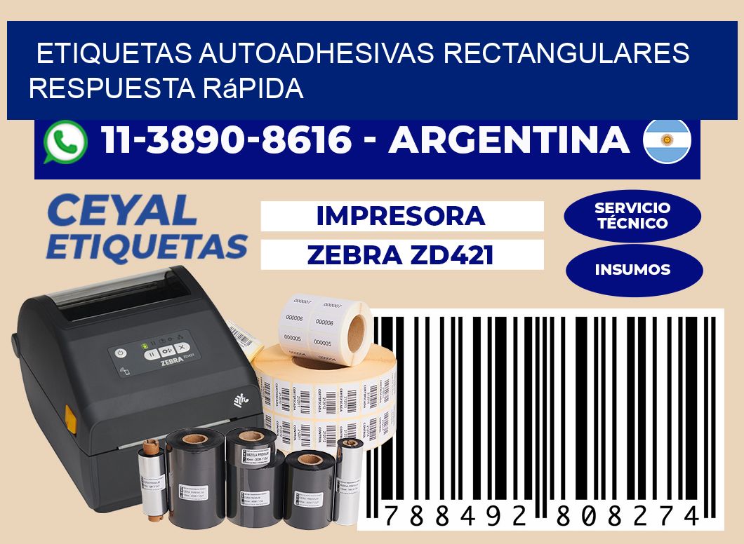 ETIQUETAS AUTOADHESIVAS RECTANGULARES Respuesta rápida