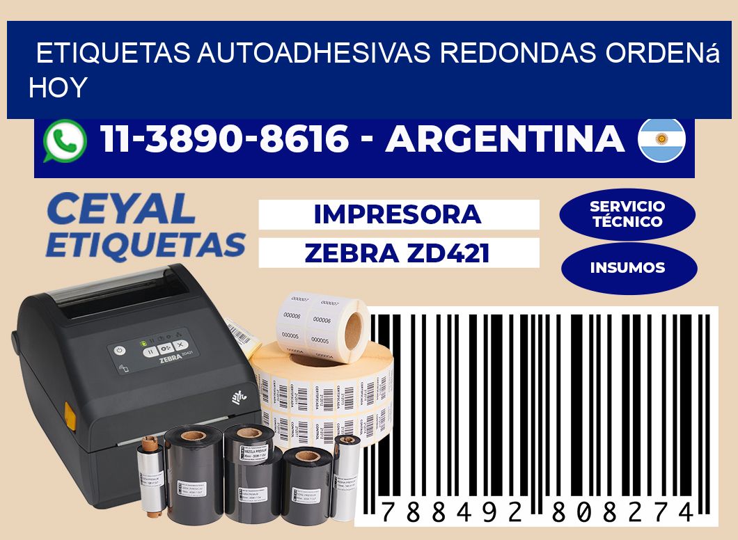 ETIQUETAS AUTOADHESIVAS REDONDAS Ordená hoy