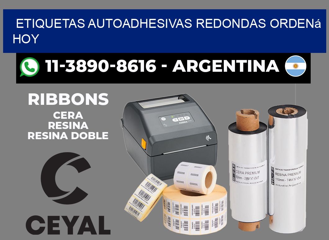 ETIQUETAS AUTOADHESIVAS REDONDAS Ordená hoy