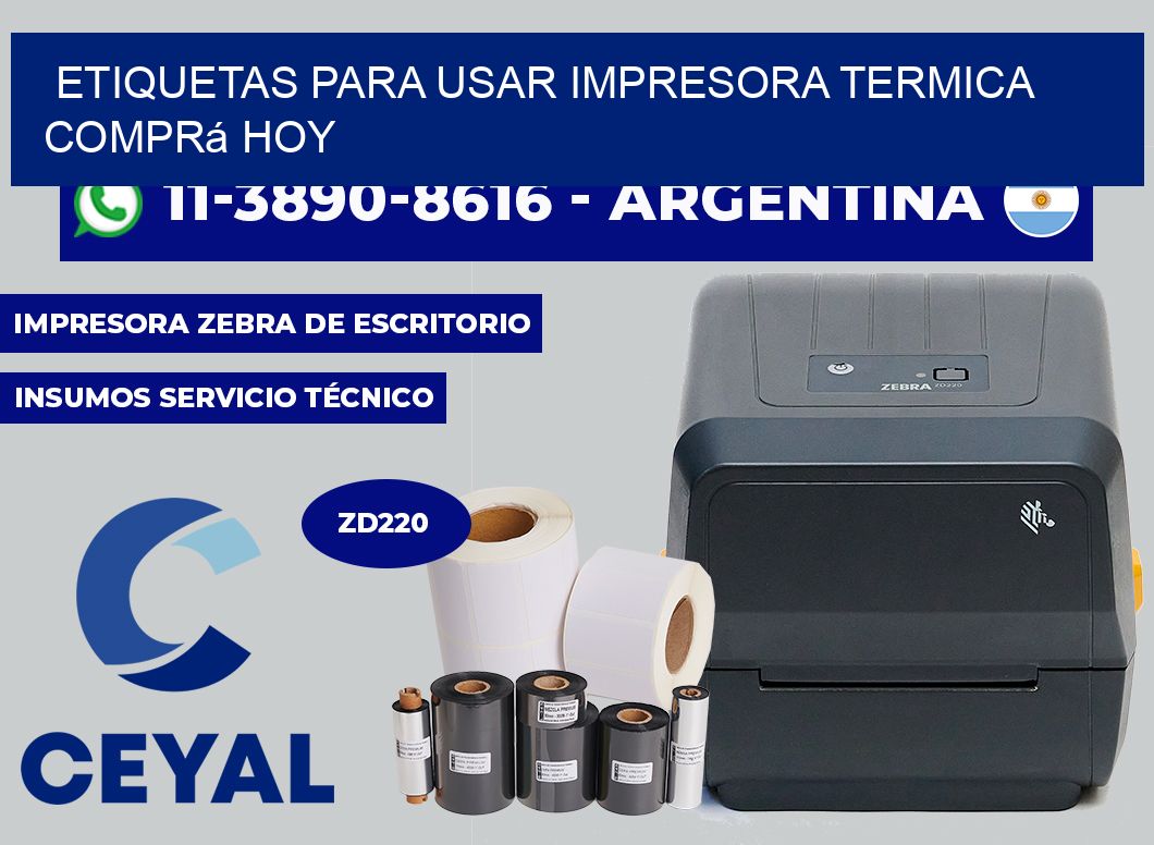ETIQUETAS PARA USAR IMPRESORA TERMICA Comprá hoy