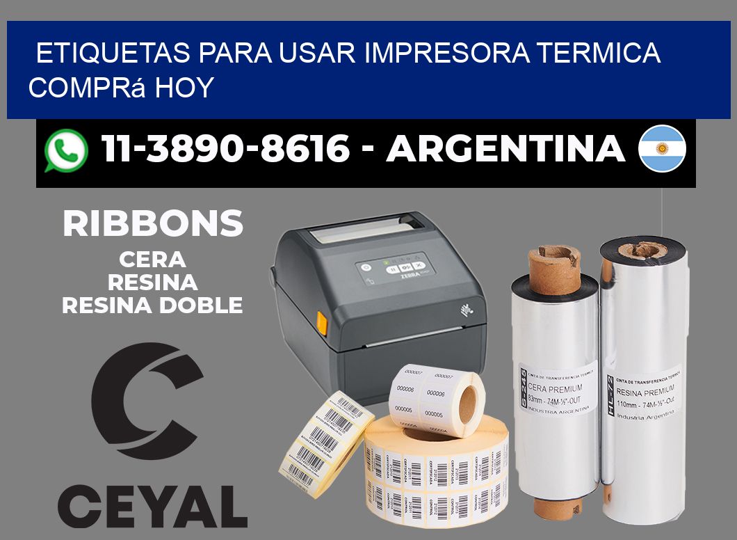 ETIQUETAS PARA USAR IMPRESORA TERMICA Comprá hoy