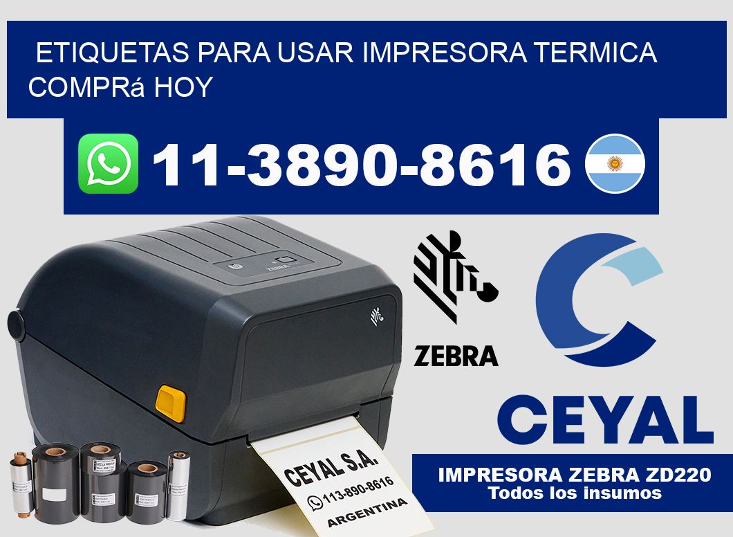 ETIQUETAS PARA USAR IMPRESORA TERMICA Comprá hoy