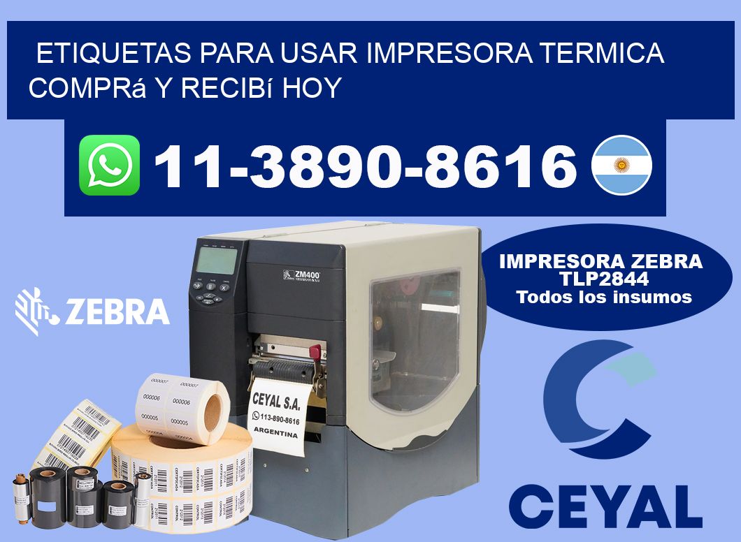 ETIQUETAS PARA USAR IMPRESORA TERMICA Comprá y recibí hoy
