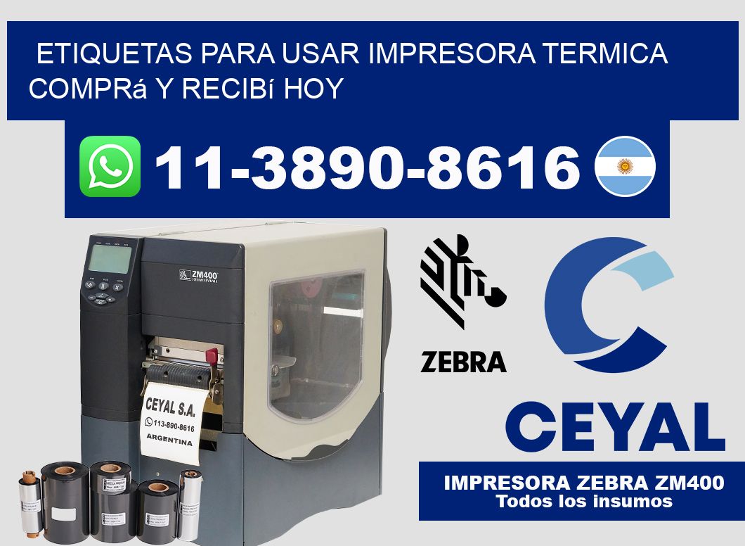 ETIQUETAS PARA USAR IMPRESORA TERMICA Comprá y recibí hoy