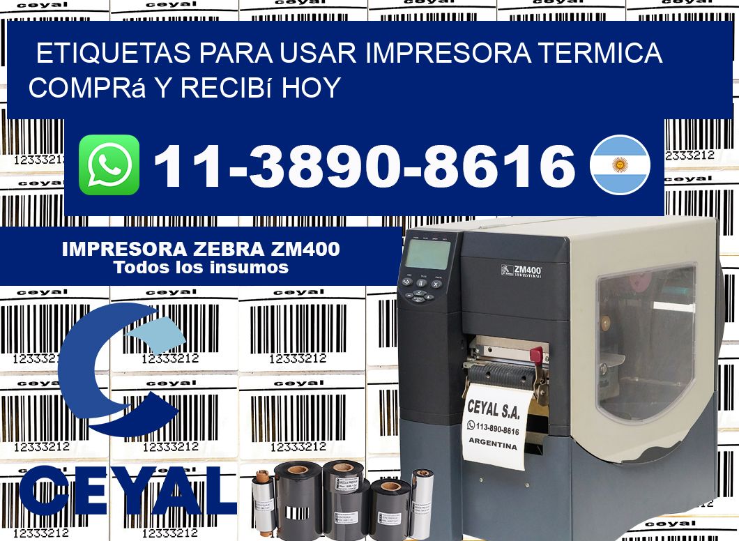ETIQUETAS PARA USAR IMPRESORA TERMICA Comprá y recibí hoy
