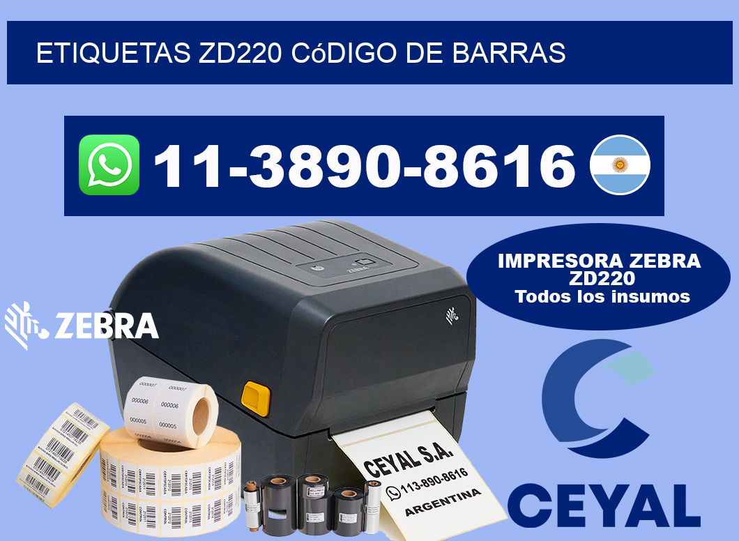 ETIQUETAS ZD220 Código de barras