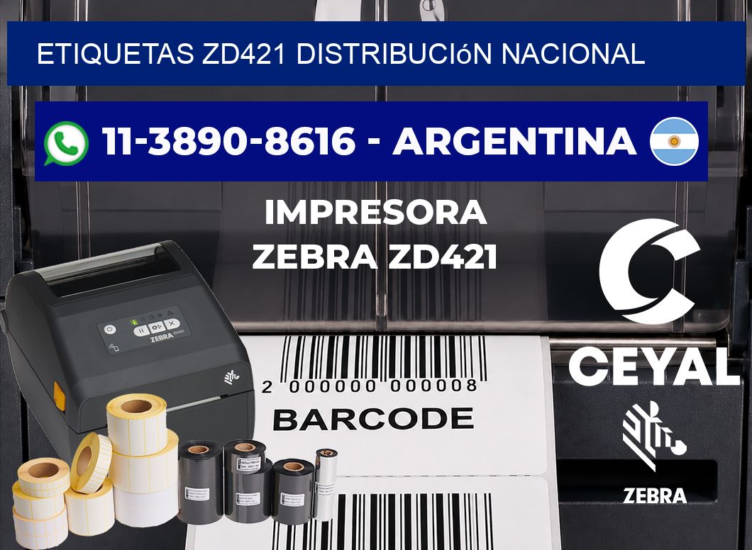 ETIQUETAS ZD421 distribución nacional