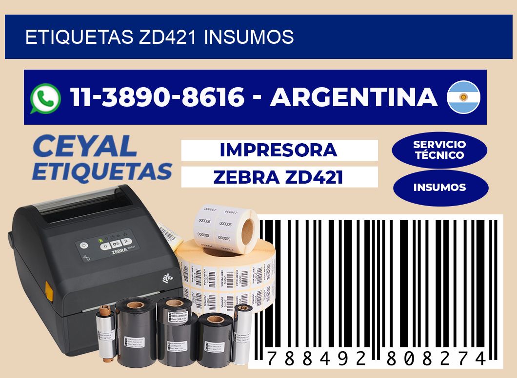 ETIQUETAS ZD421 insumos
