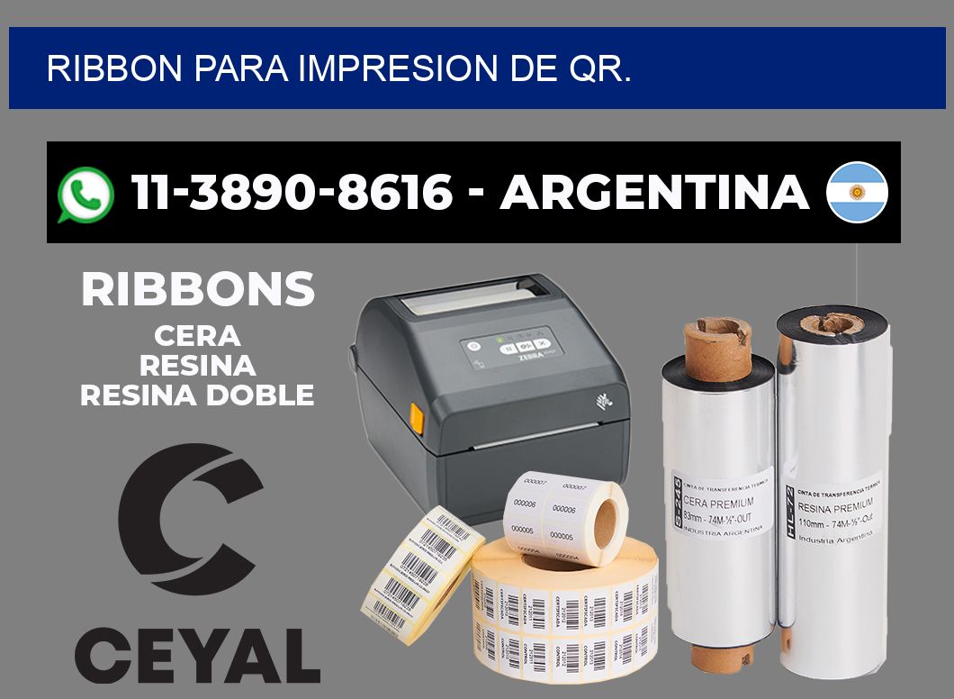 RIBBON PARA IMPRESION DE QR.