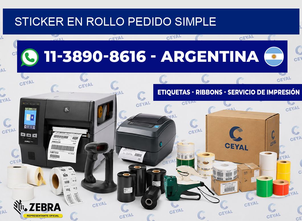 STICKER EN ROLLO Pedido simple