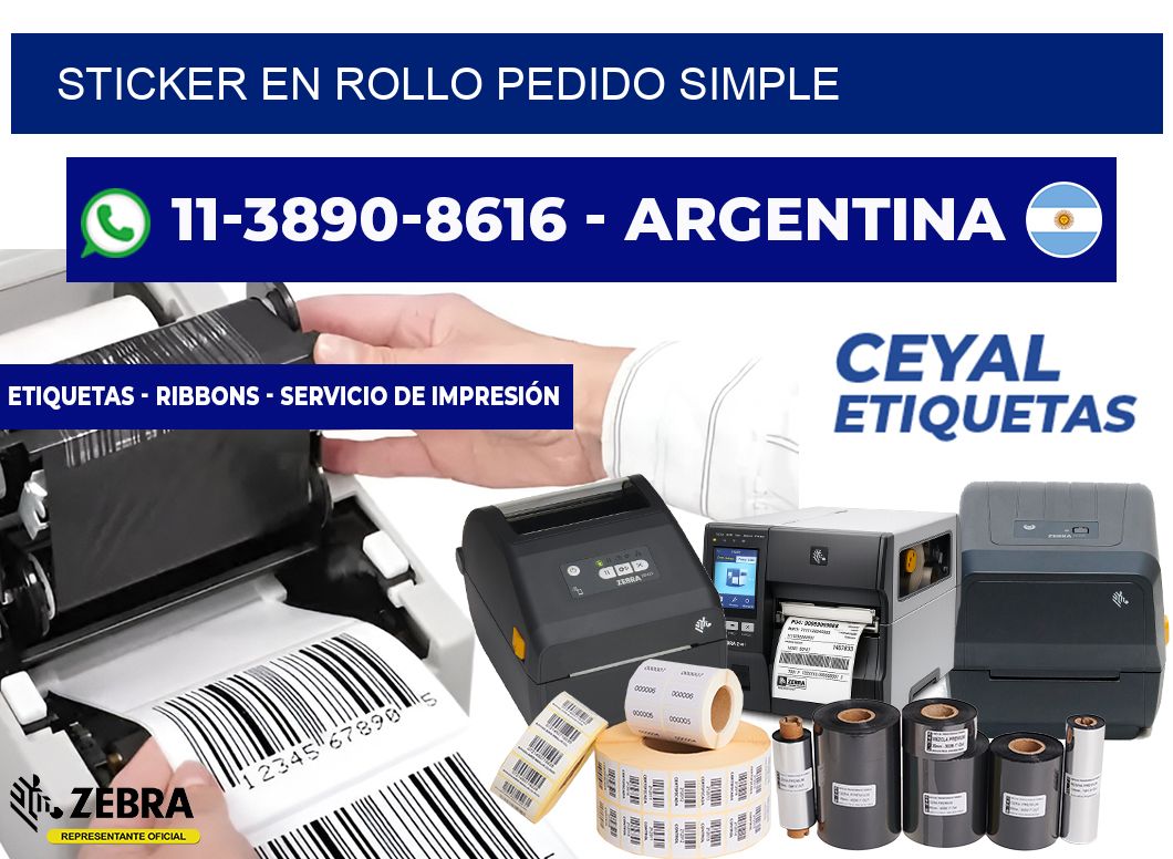 STICKER EN ROLLO Pedido simple