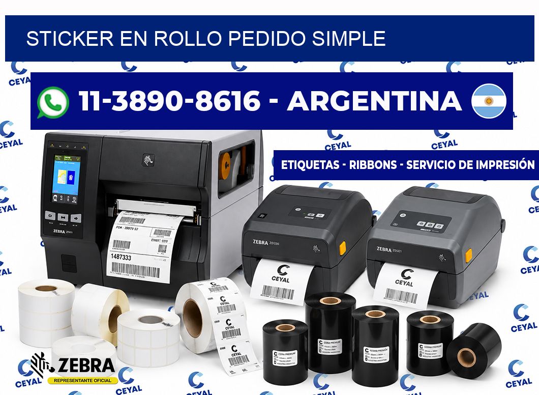 STICKER EN ROLLO Pedido simple